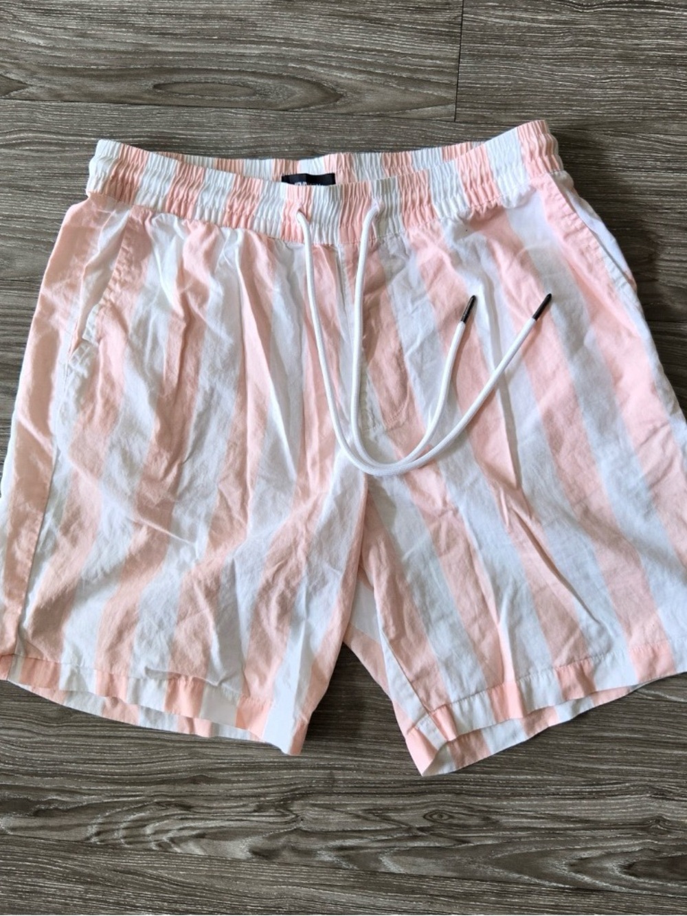 Fashion Nova Pink &White Striped Shorts